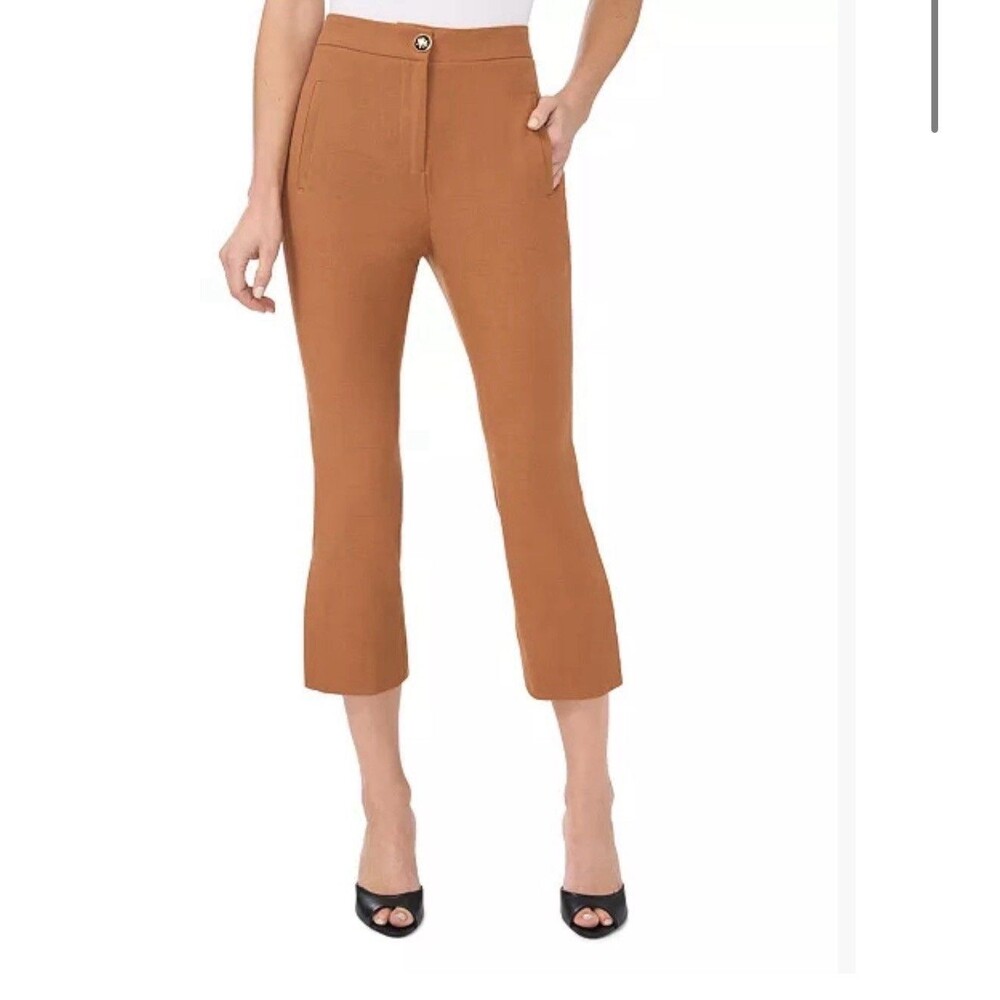 CeCe Petite Size 12P Wimens Cropped Twill Slim Pants - EUC